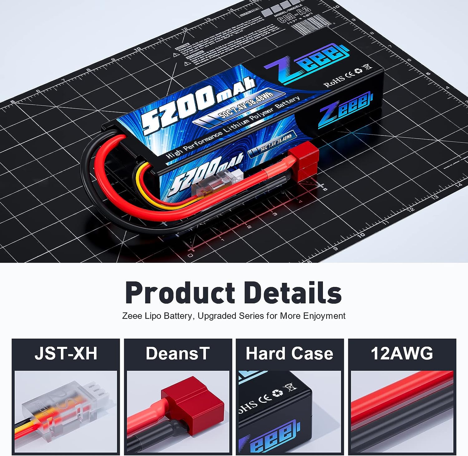 Zeee 5200mAh 2S RC Lipo baterí - Drone Power Distribution Board reseña y precio