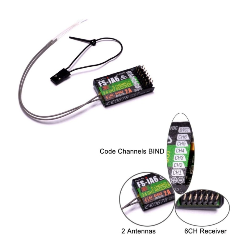 Receptor Flysky FS-IA6 6CH ant - Drone Antenna reseña y precio