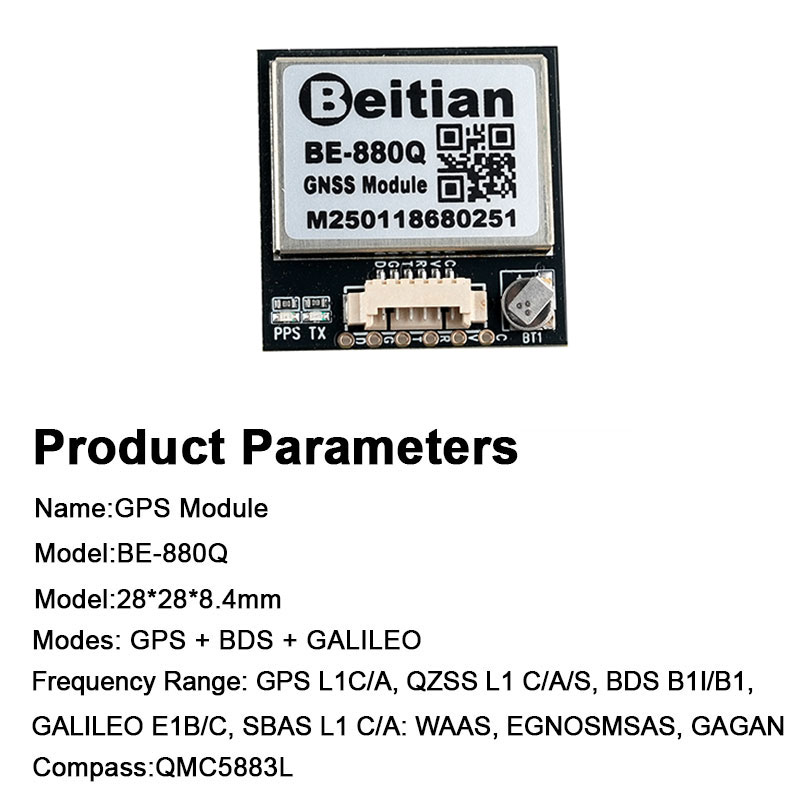 Módulo GNSS GPS BE-880Q con Ch - Drone Compass reseña y precio
