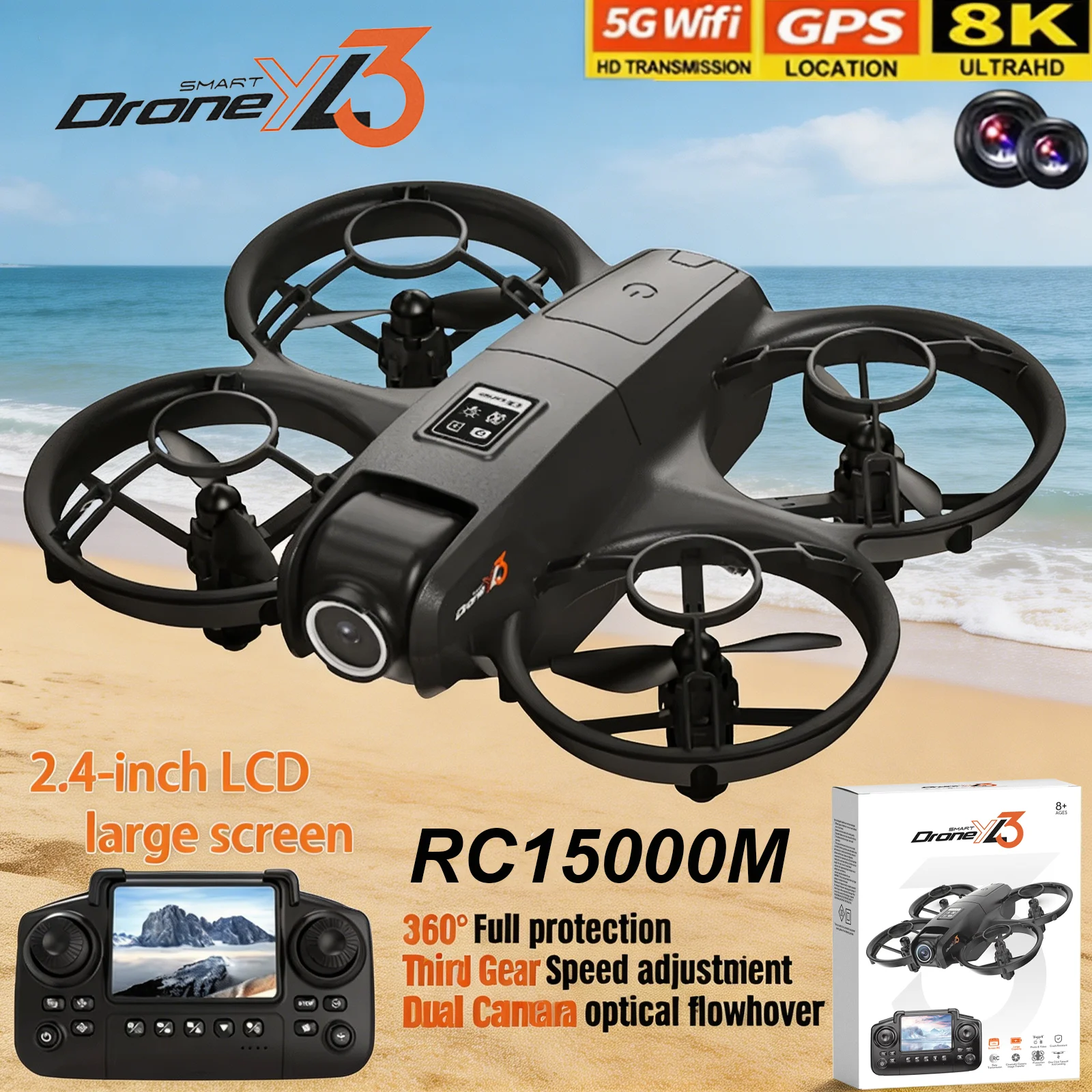 Nuevo Dron RC YL3 8K 1080P con - Drone Gps Mount reseña y precio